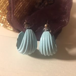 Light teal retro earrings